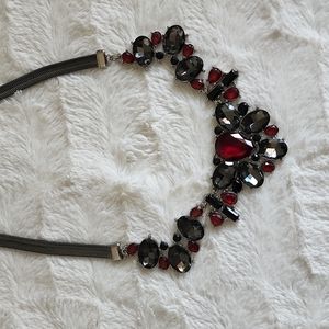 WHBM - Ruby and Silver Necklace